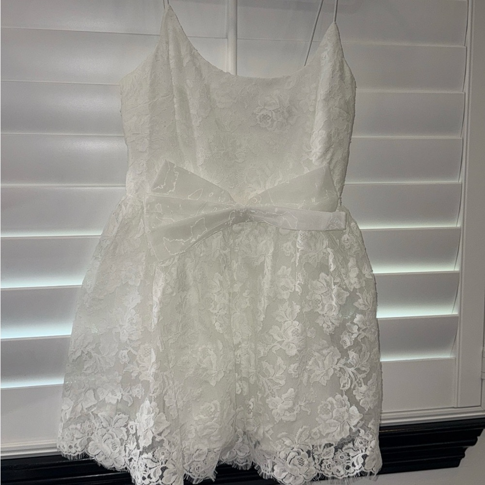 AKIRA White Lace Mini Dress